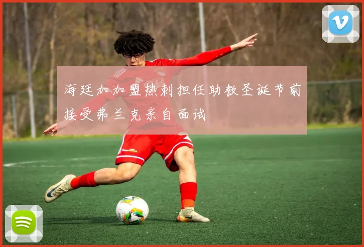 海廷加加盟热刺担任助教圣诞节前接受弗兰克亲自面试